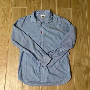 Bike Repair Shop Beanpole Men’s Striped Button Down Shirt